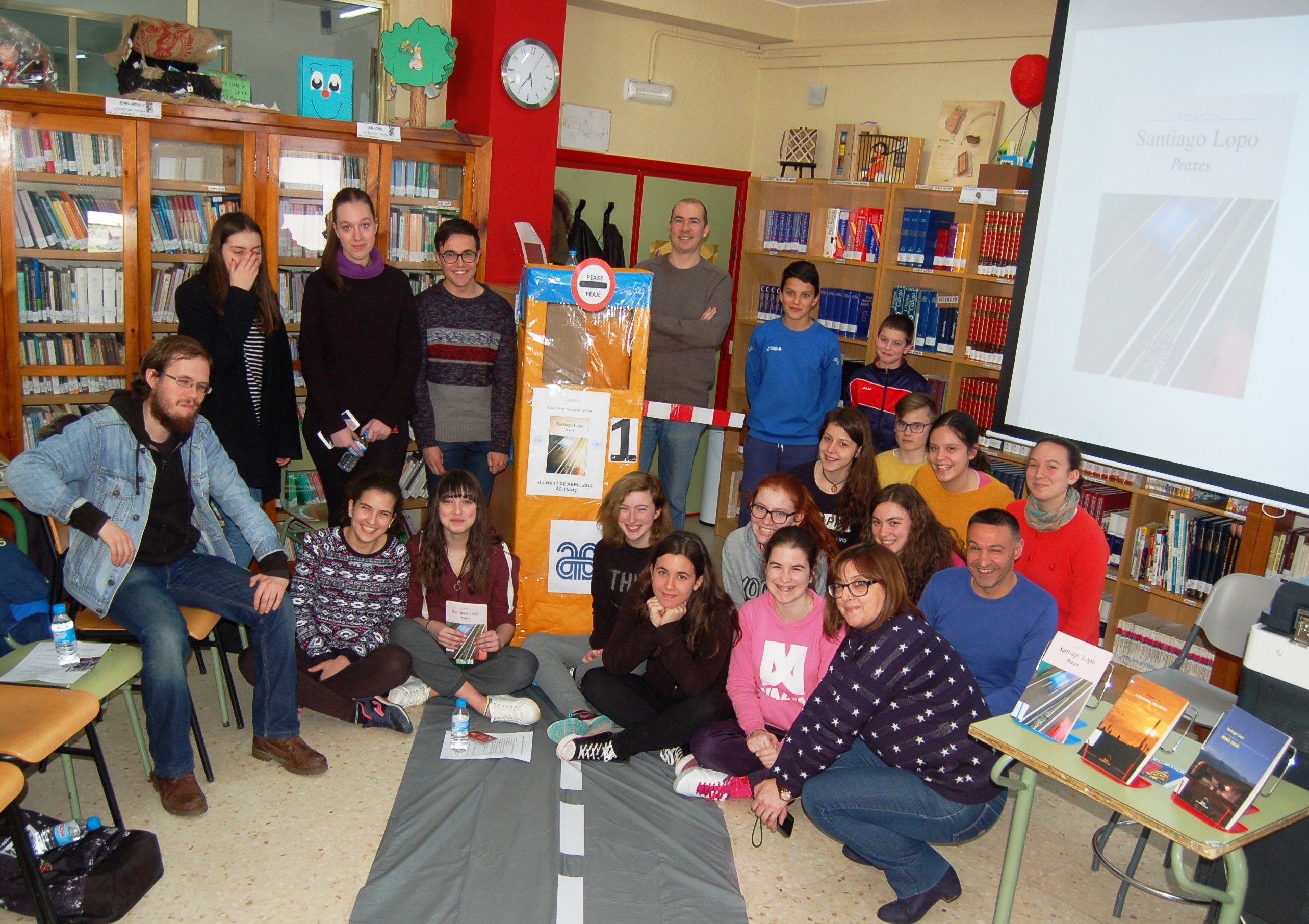 Santiago Lopo cos alumnos do Xograr